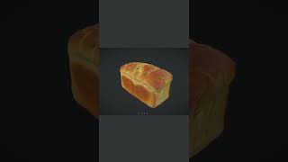 🍞 Toast Bread Loaf 2 – Low Poly PBR 3D Model #shorts