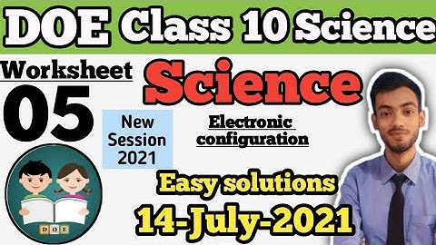 Class 10 Science Worksheet 5 in English || Science Worksheet 5 Class 10 || DOE || 14 July 2021