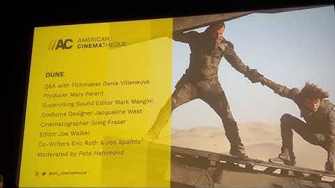 Q & A - DUNE -The Importance of Sound Design, Mark Mangini at MINS 1:56