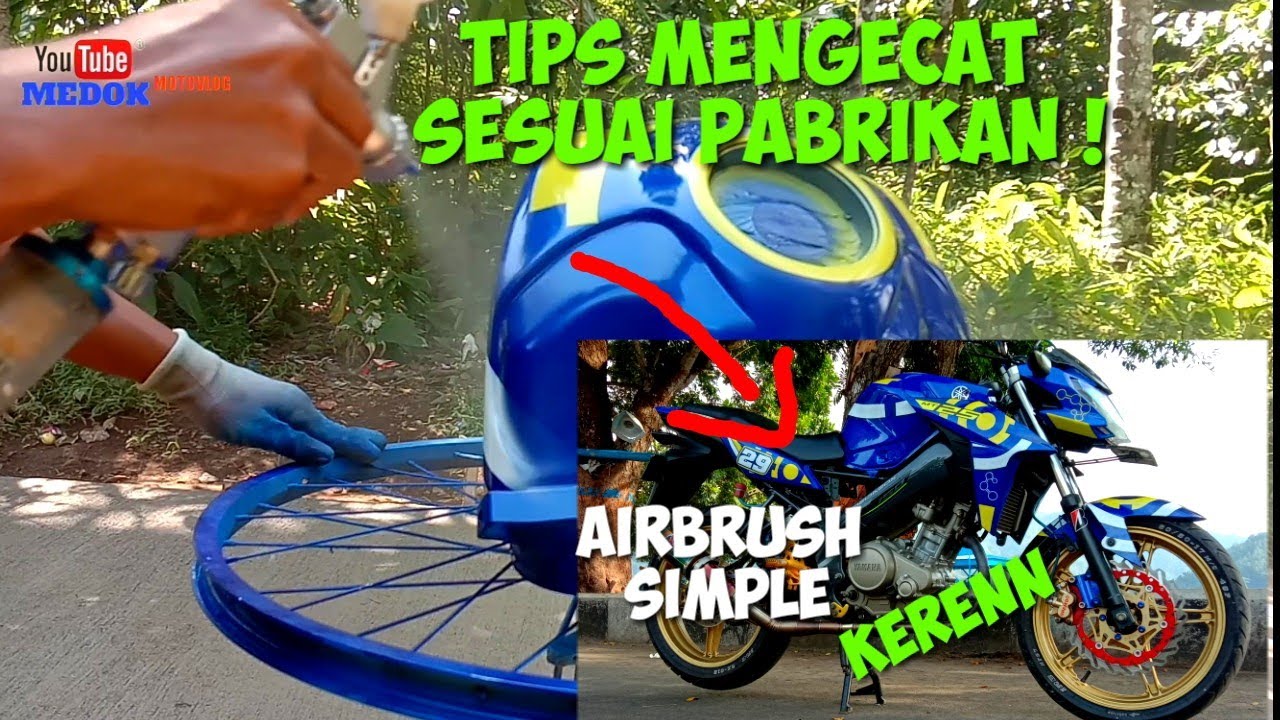 Tips lengkap cara pengecatan full body motor vixion YouTube