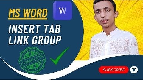 “MS Word Insert Tab Links Group | Hyperlink, Bookmark & Cross-reference Tutorial in Urdu/Hindi”