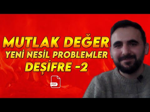 MUTLAK DEGER YENİ NESİL PROBLEMLER DEŞİFRE - 1  +PDF  TYT-DGS-KPSS-ALES