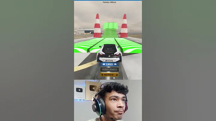 BMW i8 VS FERRARI FXXK | AIRPORT TRIPLE LOOPING RAMP CHALLENGE GTA V #gta5 #shorts