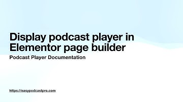 5. Display podcast player in the elementor page builder