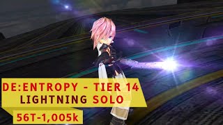 [DFFOO] DE:Entropy Tier 14 - Lightning SOLO - 56T/1,005k