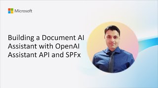 Building a Document AI Assistant with OpenAI Assistant API and SPFx