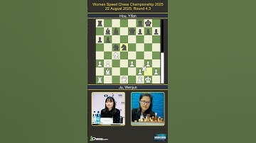 Wenjun Ju vs Yifan Hou | Women Speed Chess Championship 2025 | Round 4.3