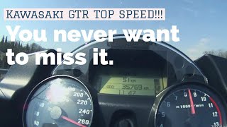 Kawasaki gtr 1400 top speed test 321.9kmph | fuji motovlog