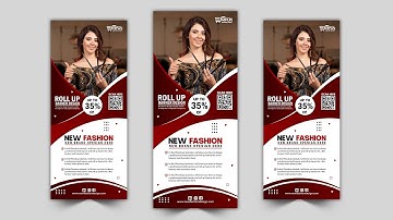 How to Professional Roll Up Banner Design Photoshop Tutorials 
