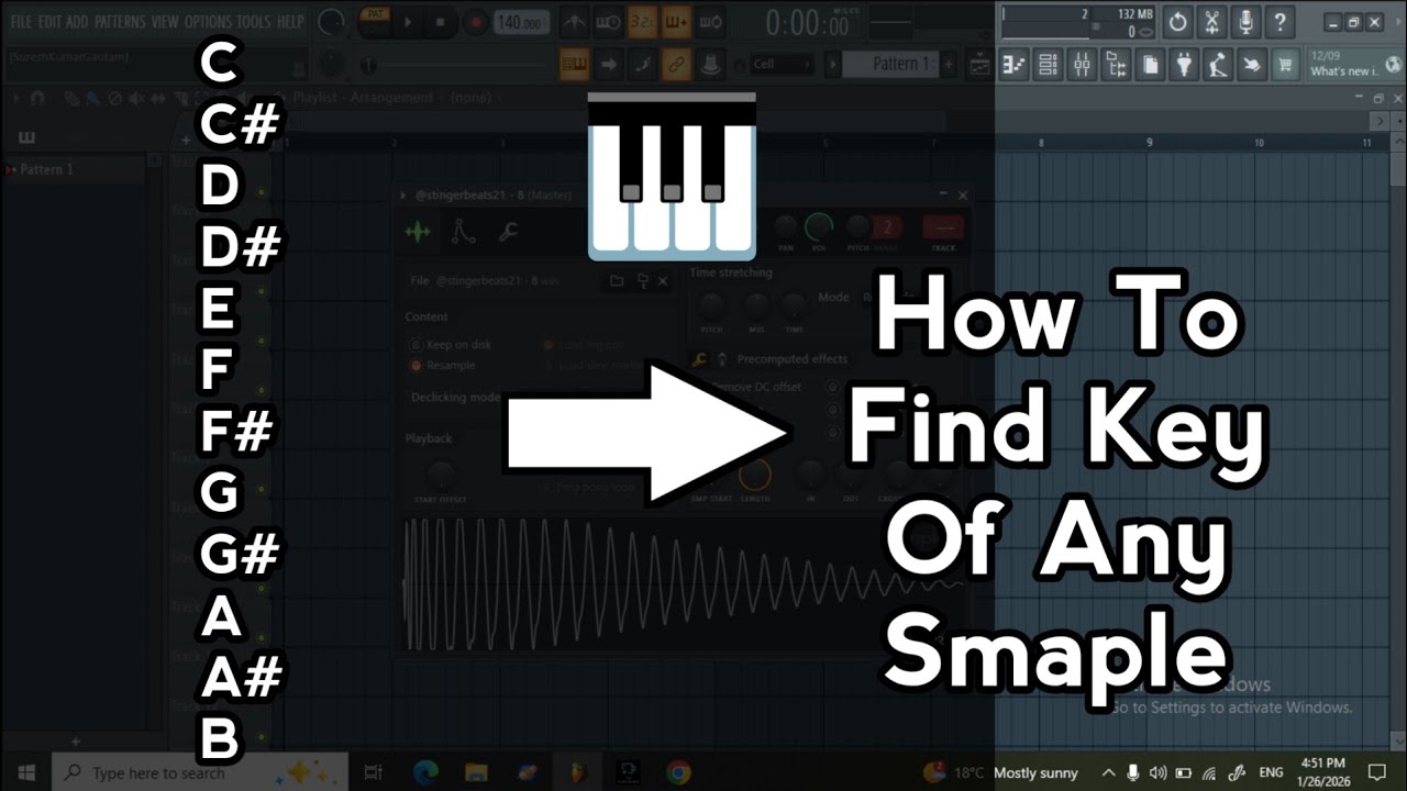 How To Find Key Of Any Sample In FL Studio  | Beginner Guide