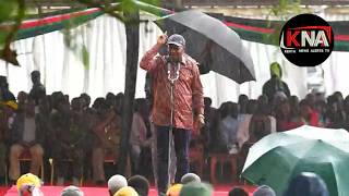 Dramatoka Hapa Kindiki Sends Away His Bodygurd When Tried To Shade Him From Heavy Rain In Naivasha