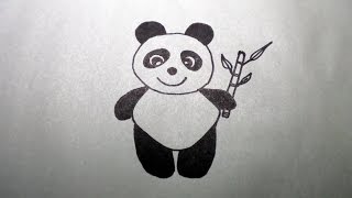 How to Draw Panda Cartoon