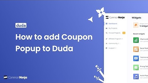 How to add Coupon Popup to Duda