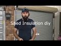 insulating a garage door with shed insulation radiant barrier