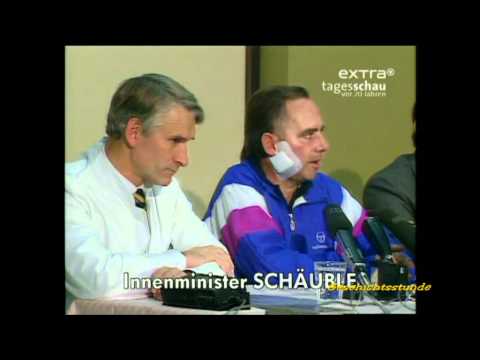 Wolfgang Schäuble - Erster Auftritt nach Attentat 1990