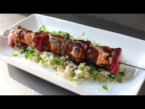 Grilled Chorizo & Chicken Skewers - Grilled Chicken & Sausage Kebabs