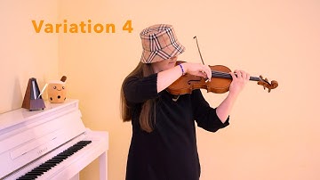 Otakar Ševčík - 40 Variations for the Violin Op. 3 - Variation 4 | Bucket-Hat-Violingirl