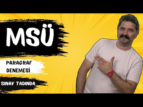 MSÜ / Paragraf Denemesi / SINAV TADINDA / RÜŞTÜ HOCA