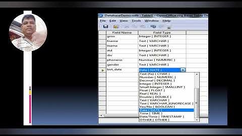 Std 11 / Computer / Chap-9 / Create table of student by design view