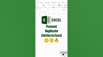 How to Prevent Duplicate Entries In Excel | #duplicate  #accounting #excel #exceltips #education #if