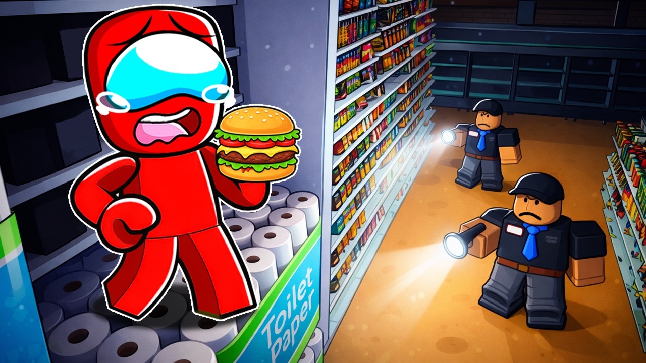 Sobreviví 24 HORAS dentro de un SUPER MERCADO sin ser ARRESTADO😨| DEEP JUEGA ROBLOX