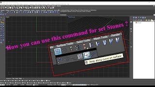 using ARRAY ALONG CURVE ON SURFACE command for seting Stones #tutorial