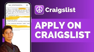 How To Apply On Craigslist !