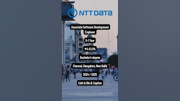 NTT Data hiring freshers for Associate Software Engineer | ₹4–6 LPA | Hybrid #shorts #itjobs #jobs