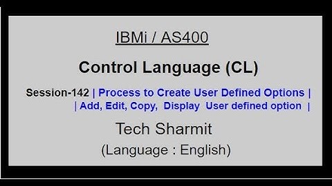 User defined options in CL  | IBM i | AS400 | CLLE | cl programming in IBM i  | chkobj | CLLE | IBMi