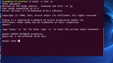 MySql Crear DB (Base de datos) y tablas desde  la terminal de ubuntu