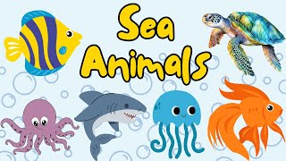 Sea Animals | Learn sea animals names in English | Kids vocabulary | Educational Video for Kids