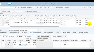 Exercise-15 Create Purchase Requisition for Consumable material  (SAP MM Tutorial)