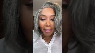 Luvme Hair Salt & Pepper Bossy Vibes #luvmehair #wigs #gluelesswig #wiginfluencer