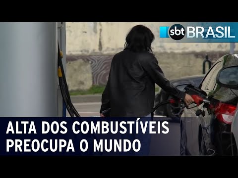 Alta no preço dos combustíveis preocupa governos do mundo | SBT Brasil (14/05/22)