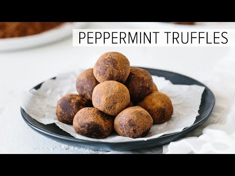 PEPPERMINT TRUFFLES  easy dairy-free, vegan chocolate truffle recipe