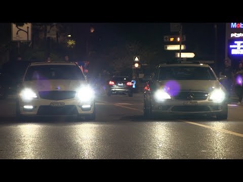 CRAZY MERCEDES C63 AMG & CLS63 AMG WAKE UP MONACO | DRIFTS, BURNOUTS, REVS AND LOUD ACCELERATIONS!