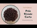 TUTORIAL PELO RIZADO CORTO @Mareando la lana vlog  #peluca #pelocorto #amigurumi #ganchillo