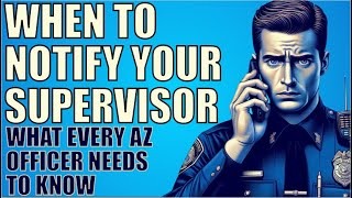 Supervisor Notifications for Arizona Officers
This week, we’re tackling the crucial topic of when Arizona police officers need to notify their supervisors to safeguard against potential internal issues. What specific situations require prompt reporting, and how can timely notifications help protect officers from disciplinary actions? We’ll outline key scenarios and best practices to ensure youre proactive in managing your responsibilities.
Join us to learn how to navigate these critical moments effectively.
Don’t forget to like, subscribe, and turn on notifications for our weekly content every Sunday at 5:30 PM Arizona time. Stay safe out there! Supervisor Notifications for Arizona Officers