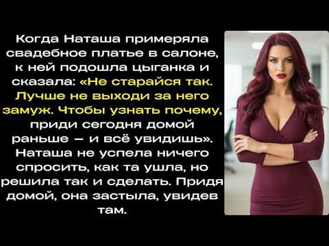 «Не выходи за него, иди домой сейчас — всё увидишь»,—шепнула цыганка в салоне Наташа зашла и застыла