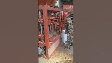 Zambia QT4-24 semi automatic concrete 4 6 8inches hollow block making machine#blockmachine