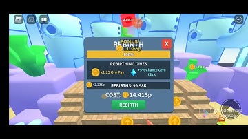 mining clicker simulator 100k rebirths ROBLOX