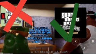 картинка: Как играть в GTA san andreas Definitive edition без подписки netflix на android в 2024 году