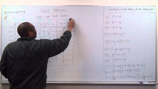Logic and Truth Tables - Part 4: Truth Tables