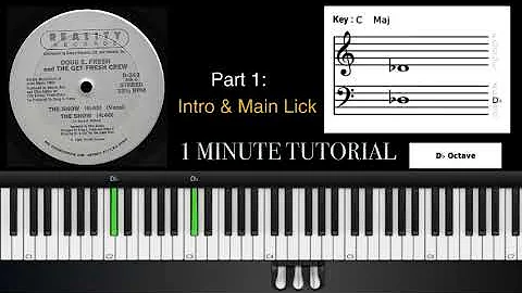 "The Show" Doug E  Fresh/Slick Rick  1 Minute Piano Tutorial  (Part1)