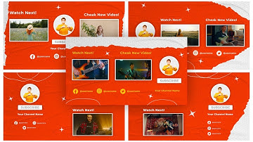 Music Portfolio Youtube End Screen After Effects Templates | Best YouTube End Screen Templates 2022