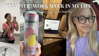 Realistic Work Week in my life | working two jobs & balancing life 