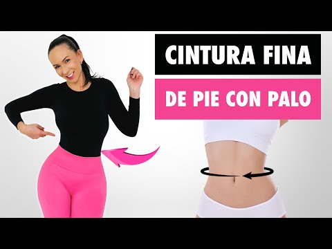 CINTURA DE AVISPA en 8 minutos | 5 ejercicios abdominales con palo | Reduce medidas