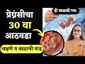 Pregnancy week 30 in marathi | प्रेग्नंसीचा महत्वपूर्ण 30 वा आठवडा | Baby Weight &amp; Height | Symptoms