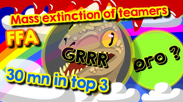Agario // Fear the FFA // Dominating for 30mn with the Raptor skin // Mass extinction of teamers
