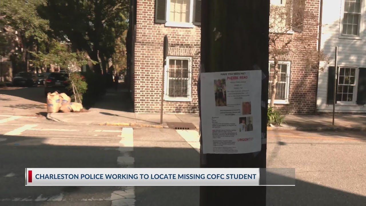 Charleston police continue search for missing College of Charleston ...